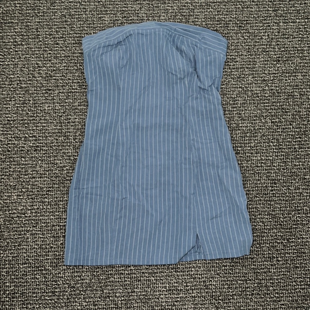 Fold Over Strapless Mini Dress